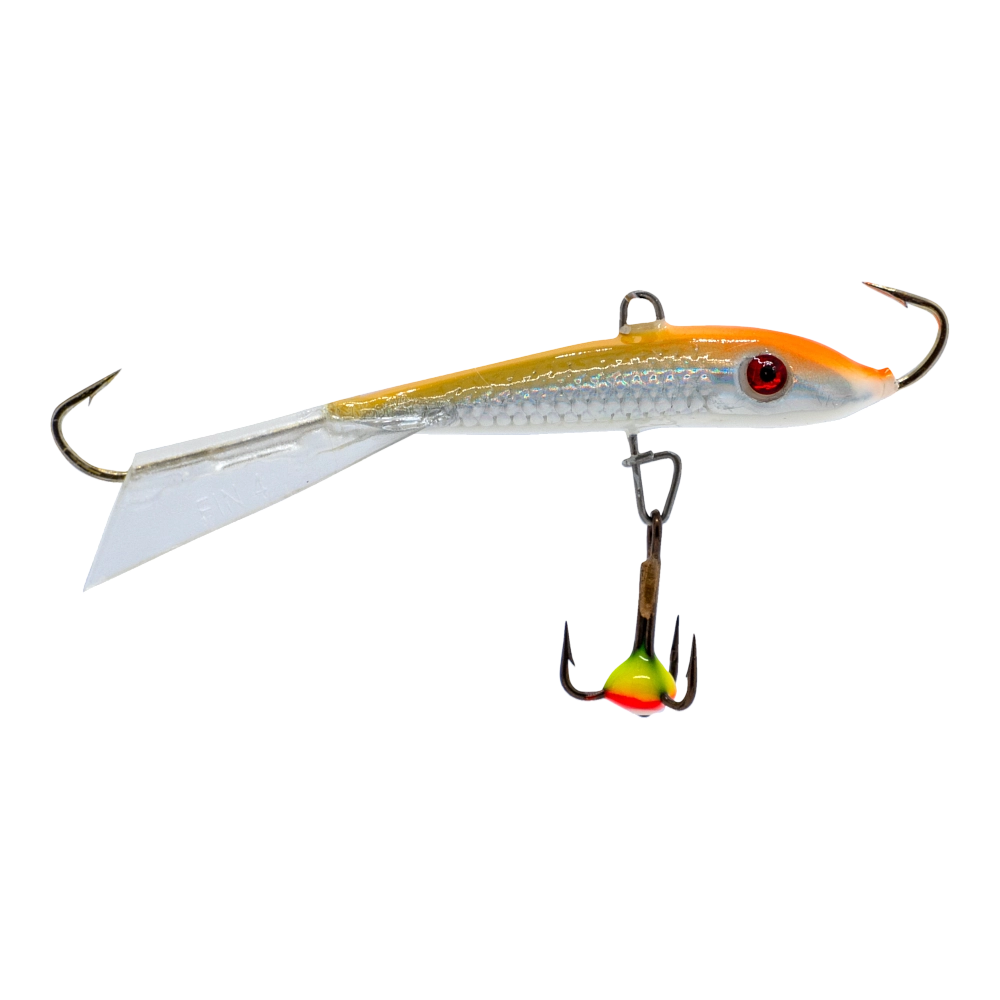 Балансир Lucky John FIN 60мм, 11гр, цвет (02H) с тройником. Фото №2