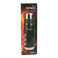 Термос (HS.TM-056-G) 750ML с ситечком зеленый (2 крышки-кружки) TONAR, шт