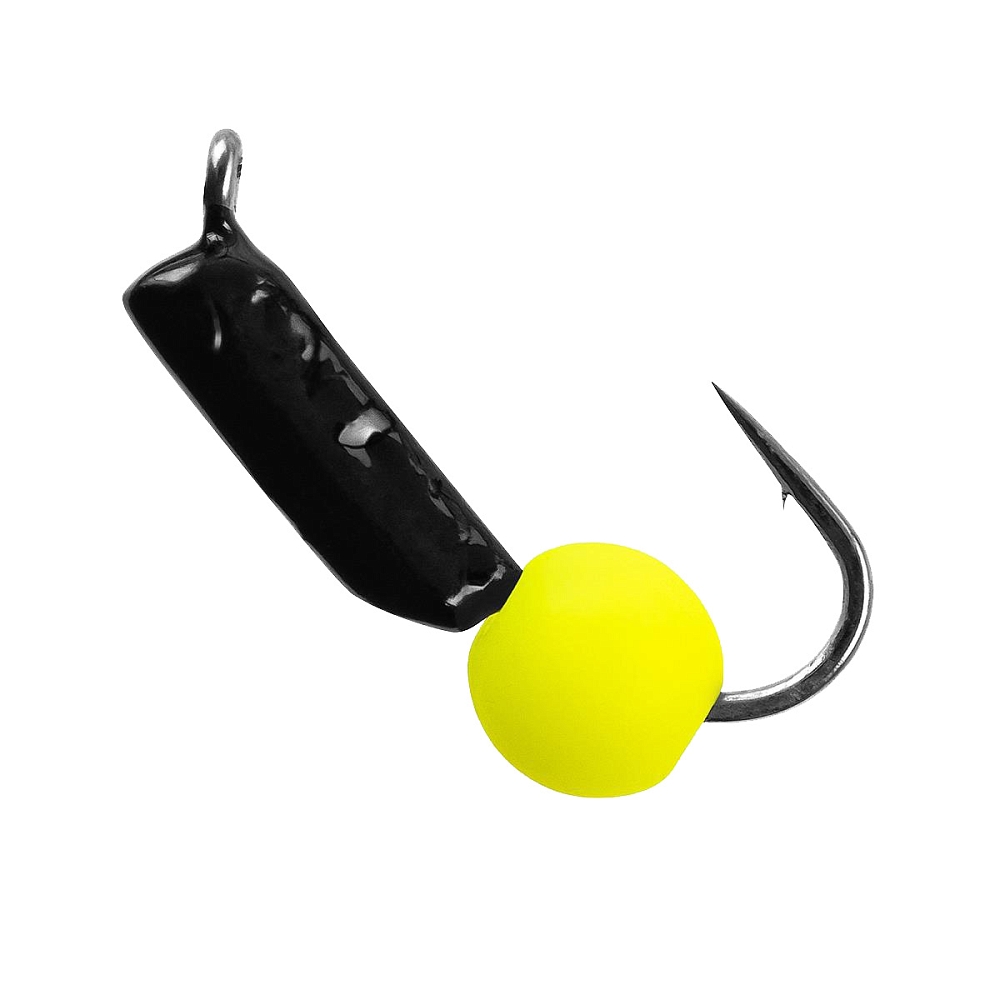 Мормышка вольфрамовая Trye Weight черная "Гвоздешарик" d3,0мм ядреный глаз, желтый (10шт). Фото №2 Мормышка вольфрамовая Trye Weight черная "Гвоздешарик" d3,0мм ядреный глаз, желтый (10шт). Фото №2