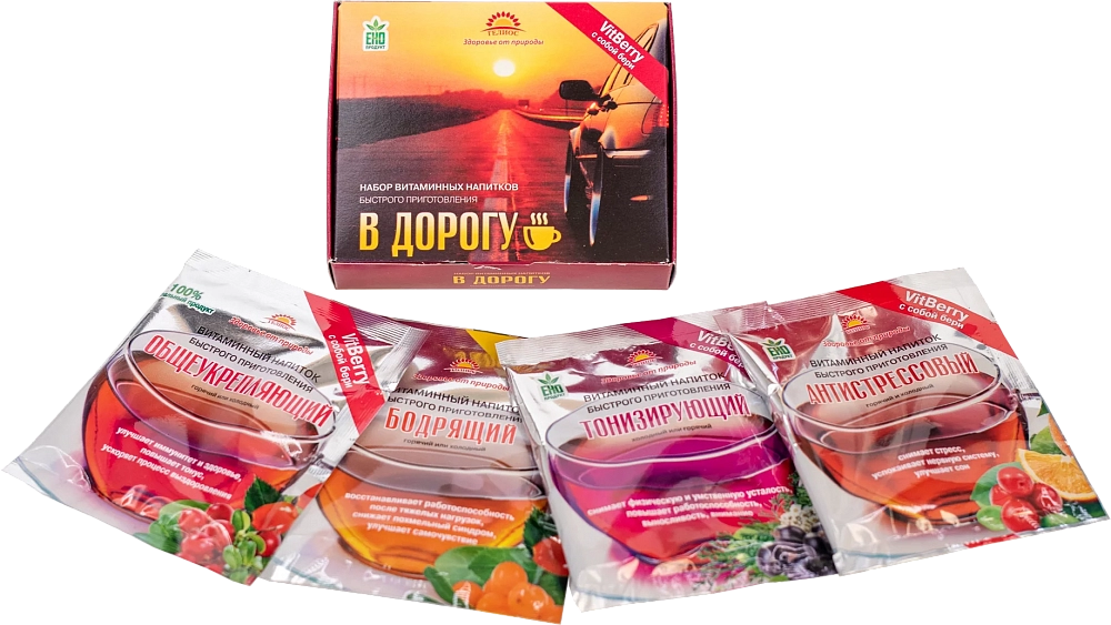 Набор витаминных напитков ГЕЛИОС "В дорогу" (4 пакетика). Фото №3
