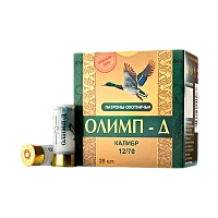 Патрон Олимп-Д 12/70 охотничий дробовой №5 пласт. гильза (в пачке 25шт.) (в коробке 250 шт)