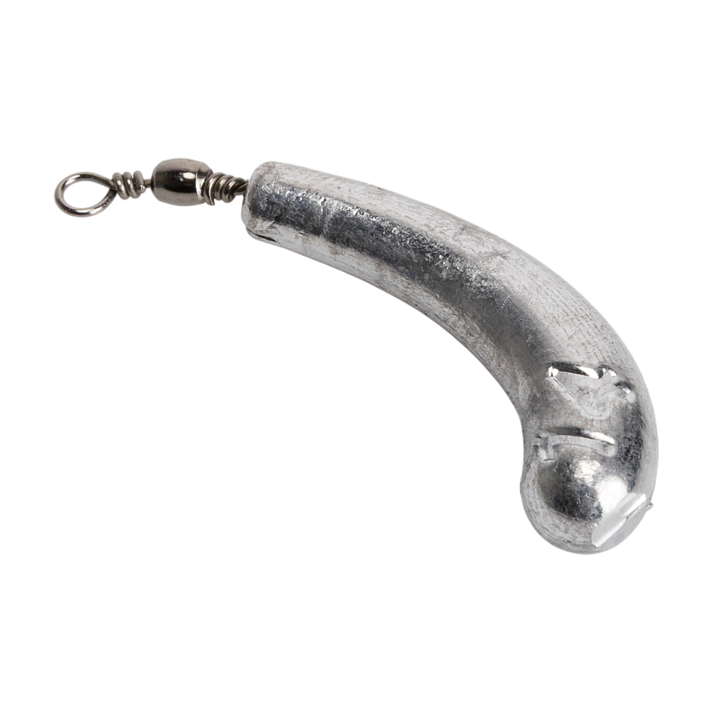 Грузило Банан с вертлюгом для отводного поводка 14гр TritOn (уп. 5шт). Фото №2