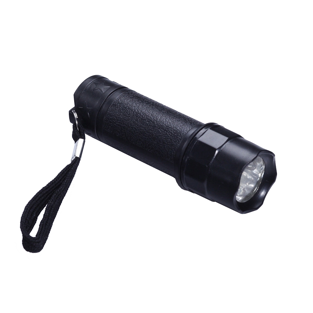 Фонарик ручной "Корона", 8 LED, чёрная ручка, 3 ААА, 10.3 × 2.8 × 2.8 см 1134480. Фото №2
