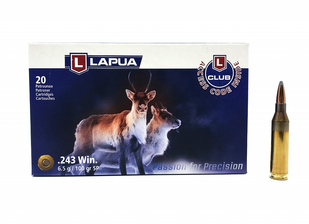 Патрон нарезной LAPUA калибр 243 WIN SP 6,5 гр. 100 grn. (в пачке 20 шт.). Фото №2 Патрон нарезной LAPUA калибр 243 WIN SP 6,5 гр. 100 grn. (в пачке 20 шт.). Фото №2