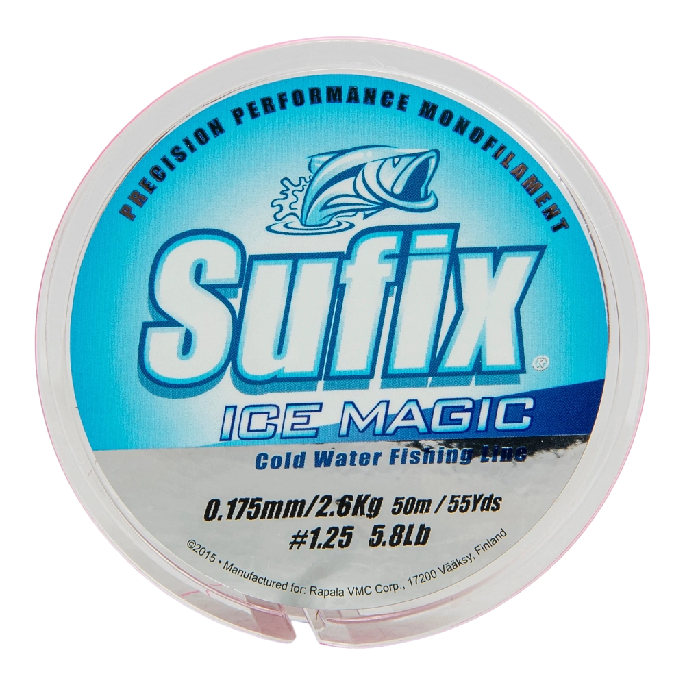 Леска зимняя SUFIX Ice Magic 50 м бело/розовая 0.175 мм 2.6 кг. Фото №2