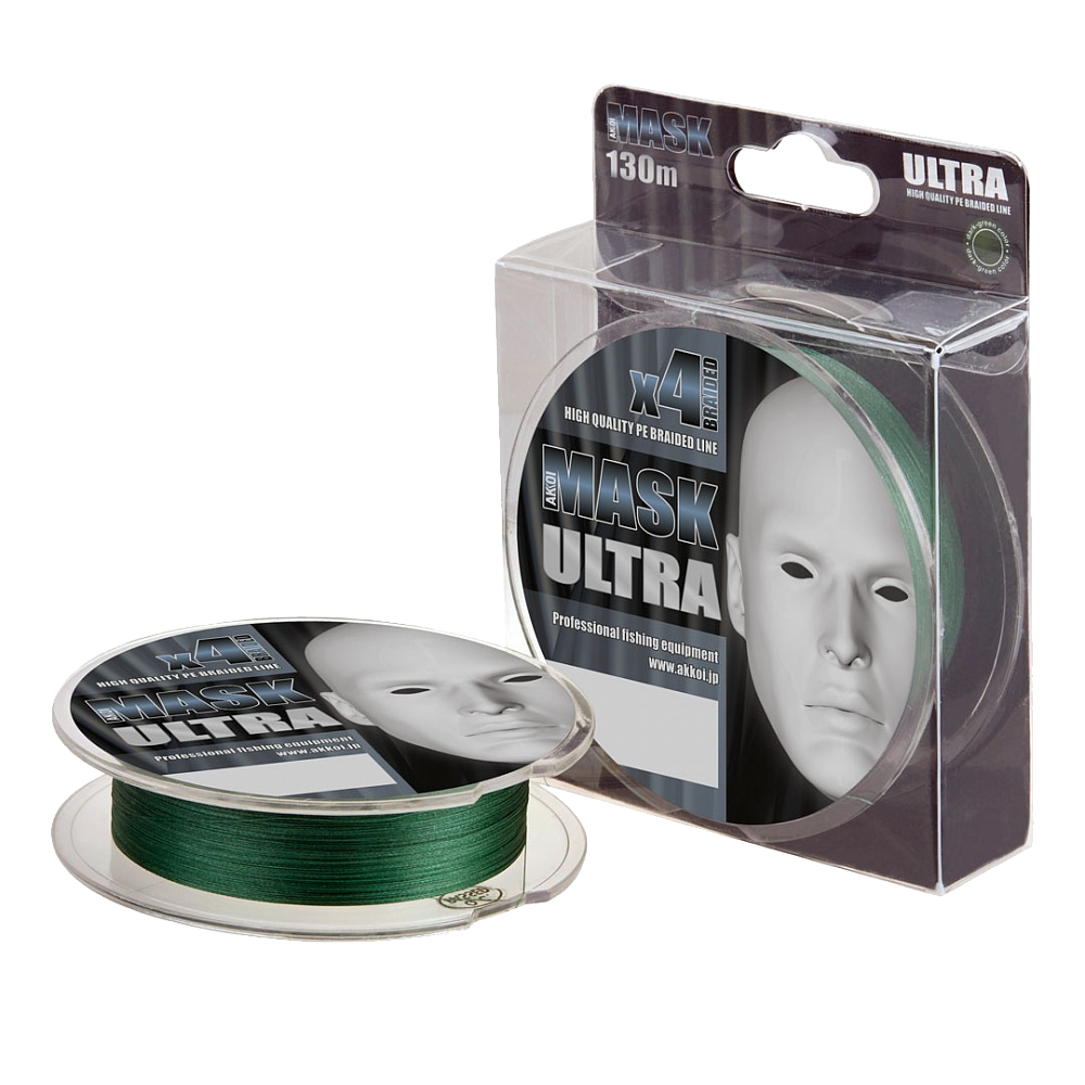Леска плетёная AKKOI MASK ULTRA  X4-110 (green) d0,06mm. Фото №2
