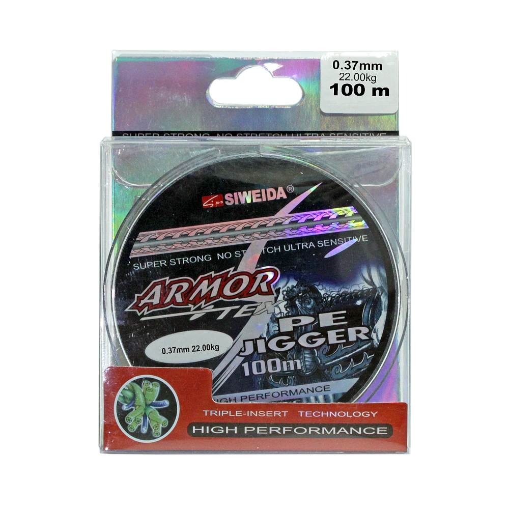 Леска плетеная SWD "Amor" 0.10 100 м (5,50 кг, серая). Фото №2