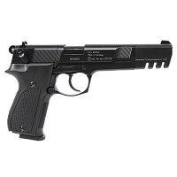 Пистолет пневматический Walther СР 88 Competition (удлиненный свол, чёрный с чёрными пластиковыми накладками)