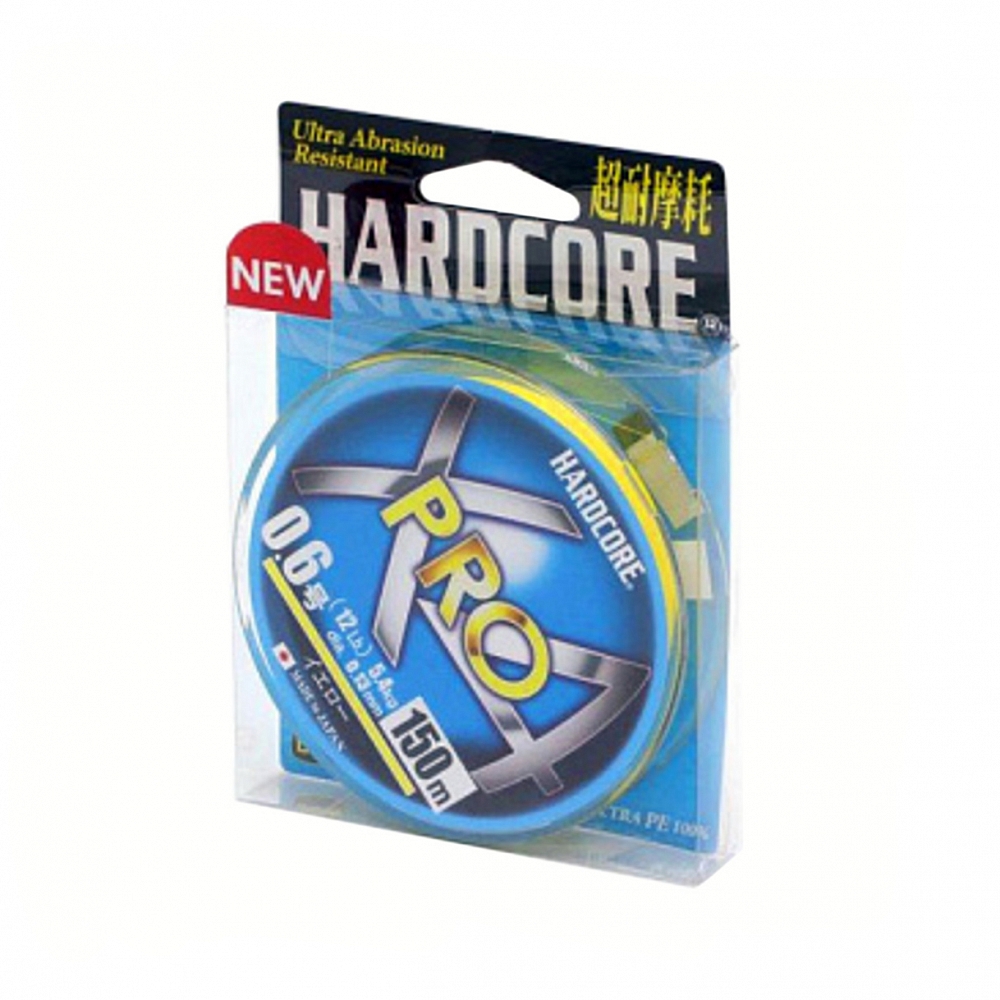 Пл.шн. Duel PE Hardcore X4 PRO 150m Yellow #1.0 (0.17mm) 8.0Kg. Фото №1