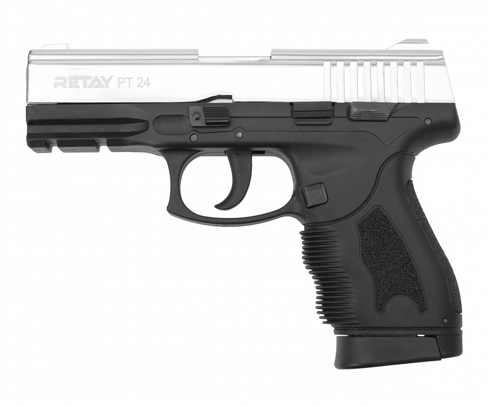 Пистолет охолощенный RETAY PT24, (Taurus), Никель, калибр 9mm. P.A.K. Фото №2 Пистолет охолощенный RETAY PT24, (Taurus), Никель, калибр 9mm. P.A.K. Фото №2