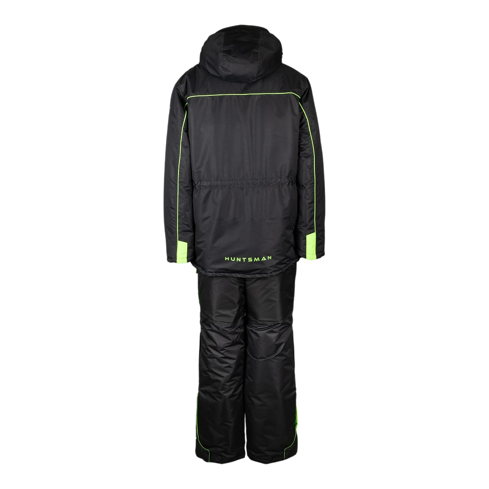 Костюм зимний Huntsman Elbrus ткань Hit Membrane цвет Черный/Лайм р. 52-54/182-188. Фото №4