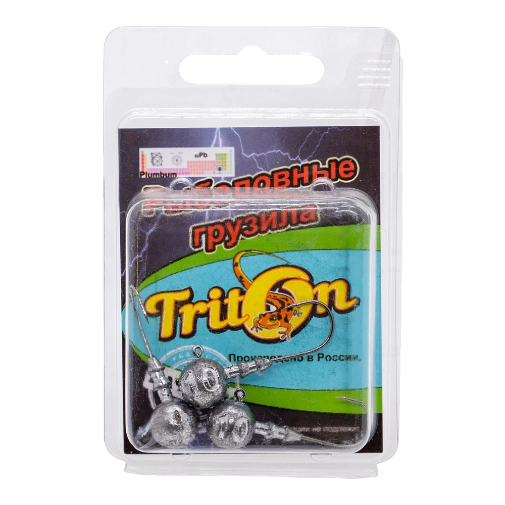 Джиг Головка Gamakatsu №1/0 никель 10гр TritOn (уп. 3шт). Фото №1