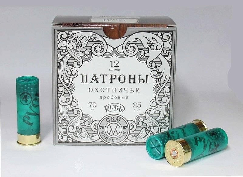 СКМ Патрон охотничий 12/70 б/к №5 33гр. "Русь" (п. Сокол) (в пачке 25 шт.) (в коробке 250 шт.). Фото №2