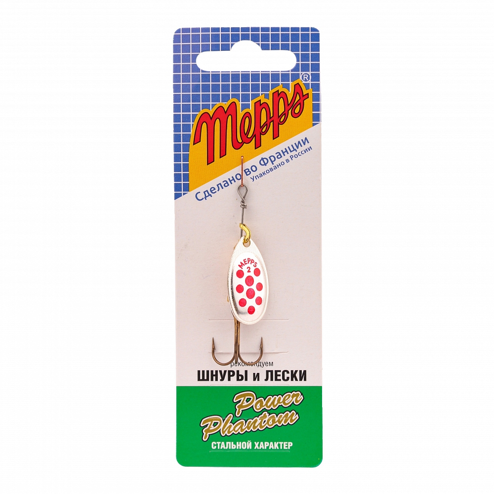 Блесна Mepps Aglia PTS 2 silver/red dots 4,5г. Фото №1 Блесна Mepps Aglia PTS 2 silver/red dots 4,5г. Фото №1