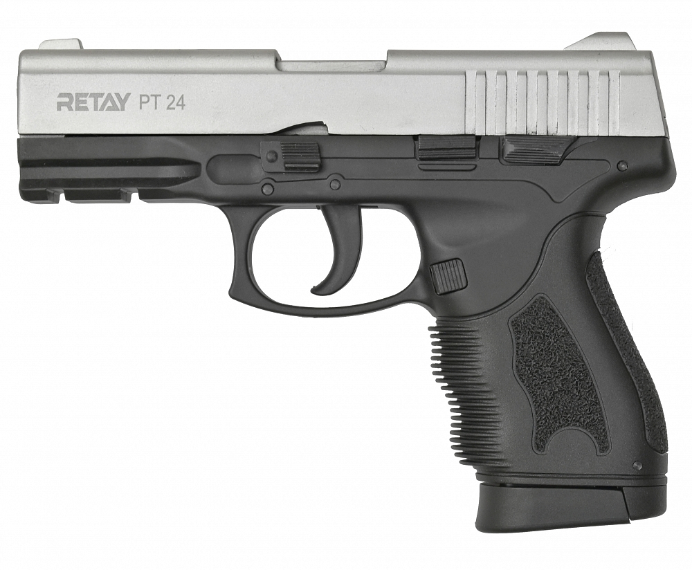 Пистолет охолощенный RETAY PT24, (Taurus), Хром, калибр 9mm. P.A.K. Фото №2