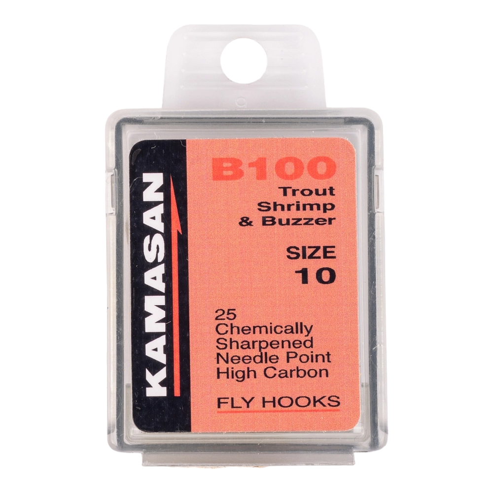 Крючки Kamasan B100-10 Trout Shrimp & Buzzer (25шт). Фото №1
