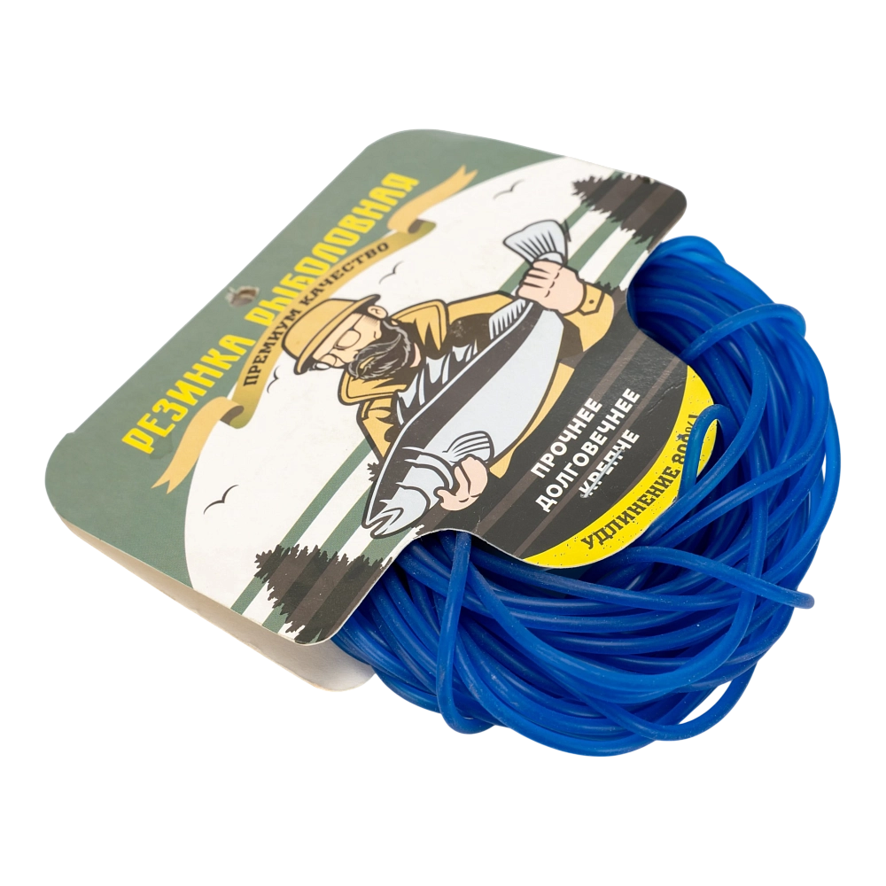 Резинка рыболовная "Fishing Gum №1" 2.5мм, (в мотке/10м) цвет синий прозрачный. Фото №2