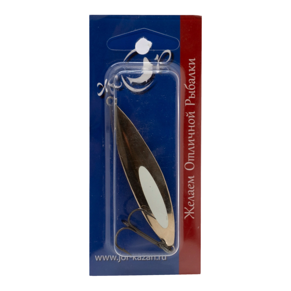 Блесна ЖОР Волжская 65мм, 18гр, цвет (рандоль/нейзильбер) тройник. Фото №1