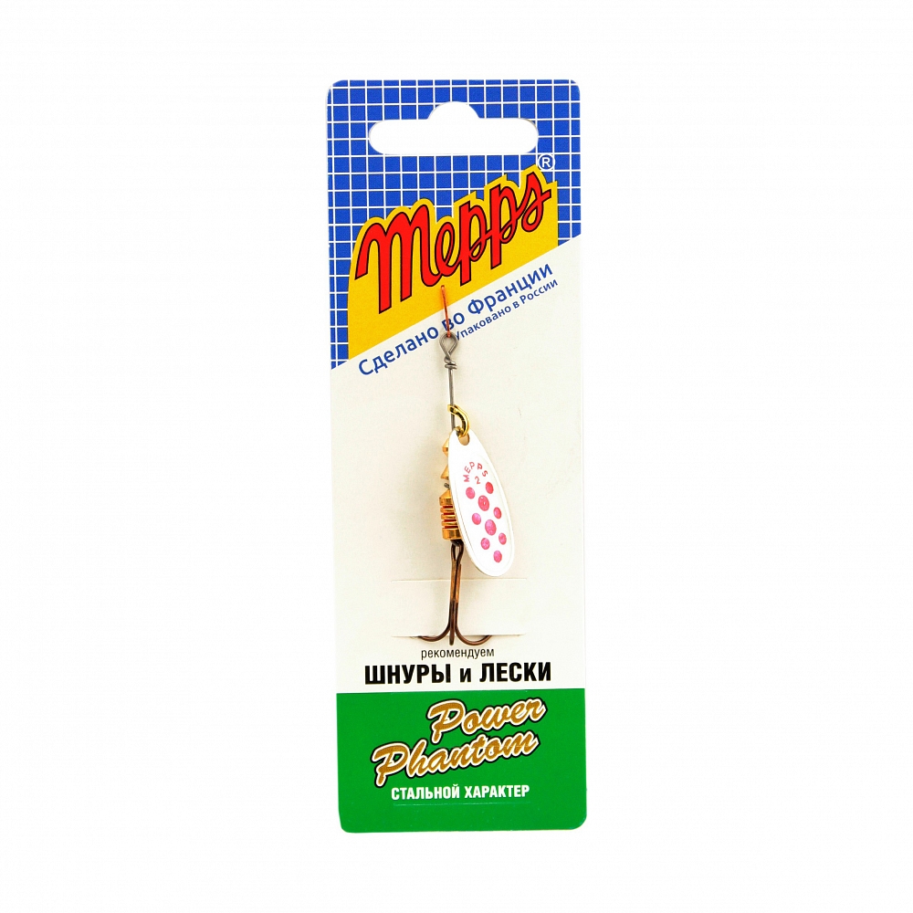 Блесна Mepps Comet PTS 2 silver/red dots 4,5г. Фото №1