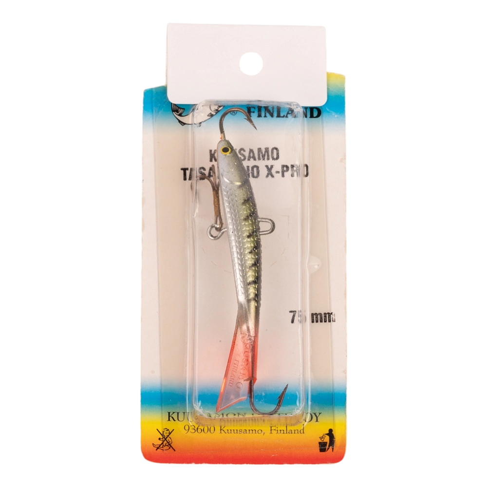 Балансир Kuusamo Tasapaino X-Pro 75мм, 13гр, цвет (RB/GR-S) с тройником. Фото №1