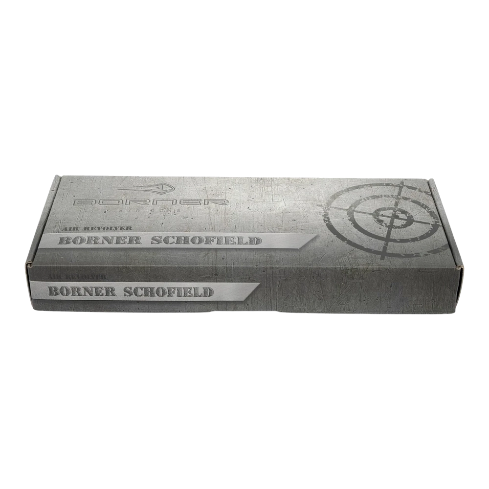 Револьвер пневматический Borner Schofield silver калибр 4.5 мм, 3Дж. Фото №12 Револьвер пневматический Borner Schofield silver калибр 4.5 мм, 3Дж. Фото №12