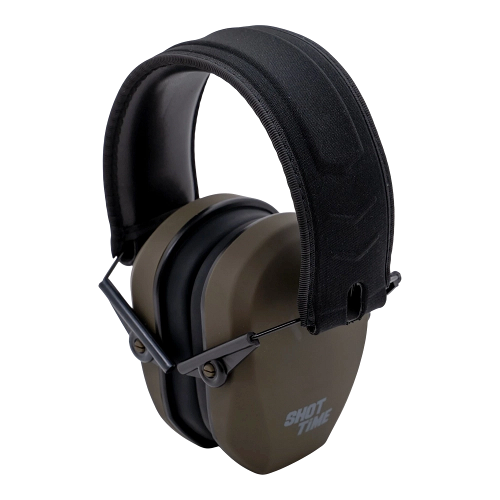 Наушники противошумные ShotTime 18 стрелковые, NRR 25dB /SNR 31dB, мягкое оголовье экокожа+ткань. Фото №6 Наушники противошумные ShotTime 18 стрелковые, NRR 25dB /SNR 31dB, мягкое оголовье экокожа+ткань. Фото №6