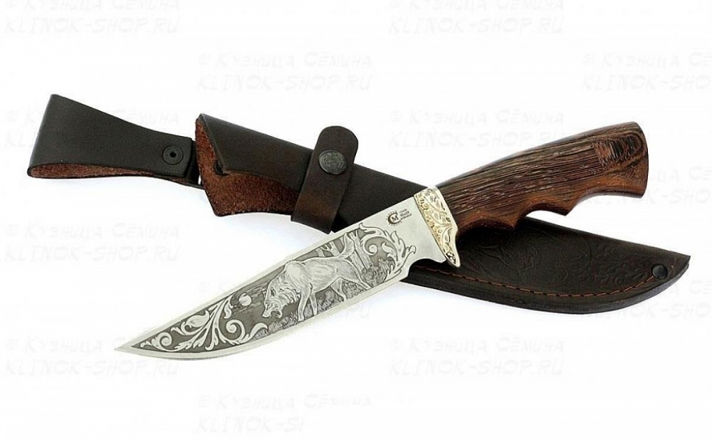 Нож "Легионер" кованая сталь 95х18 (венге, литье, кость, гравировка) . Фото №1