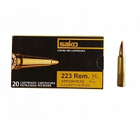 Патрон нарезной SAKO калибр 223 REM SP Arrowhead 3,2 гр. 50 grn. (в пачке 20 шт.)