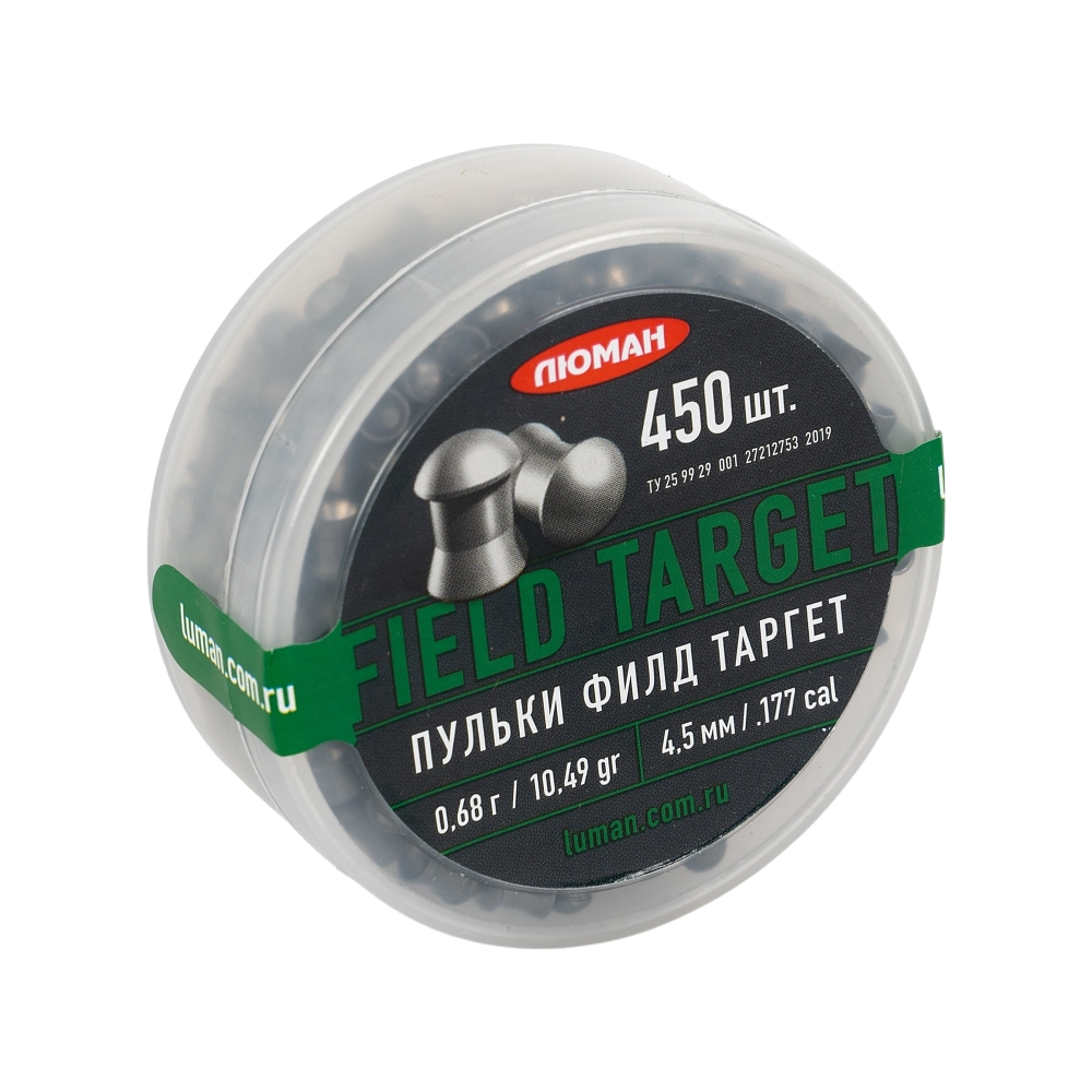 Пуля пневматическая "Field Target", 0,68 г. 4,5 мм. (450 шт.) (36 в упаковке). Фото №1 Пуля пневматическая "Field Target", 0,68 г. 4,5 мм. (450 шт.) (36 в упаковке). Фото №1