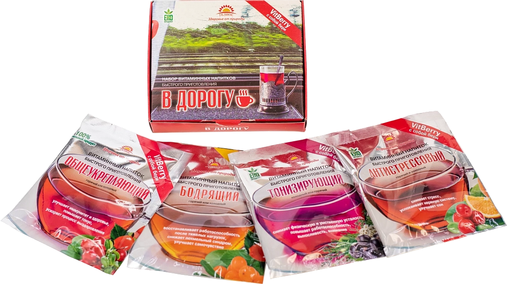 Набор витаминных напитков ГЕЛИОС "В дорогу" (4 пакетика). Фото №4