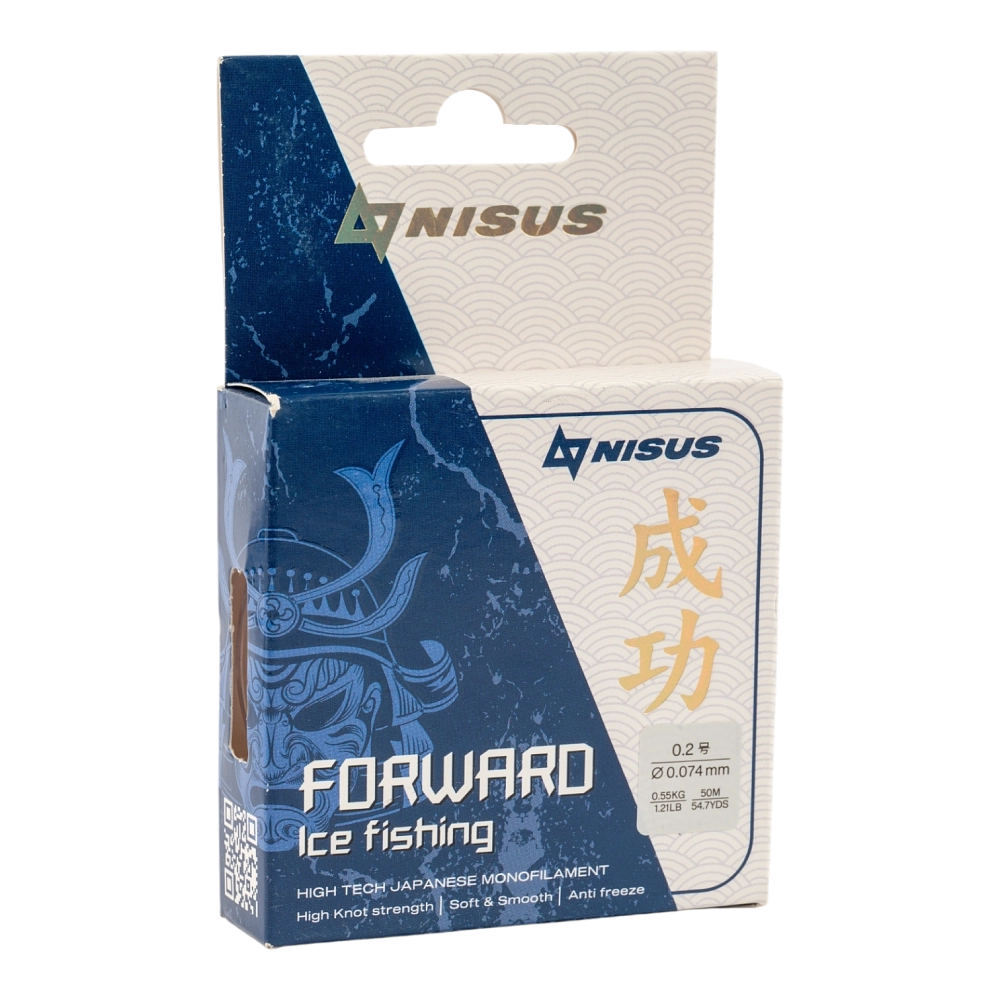 Леска Nisus FORWARD ICE FISHING 0,074mm/50m Nylon Transparent (N-FIF-0.074-50). Фото №1
