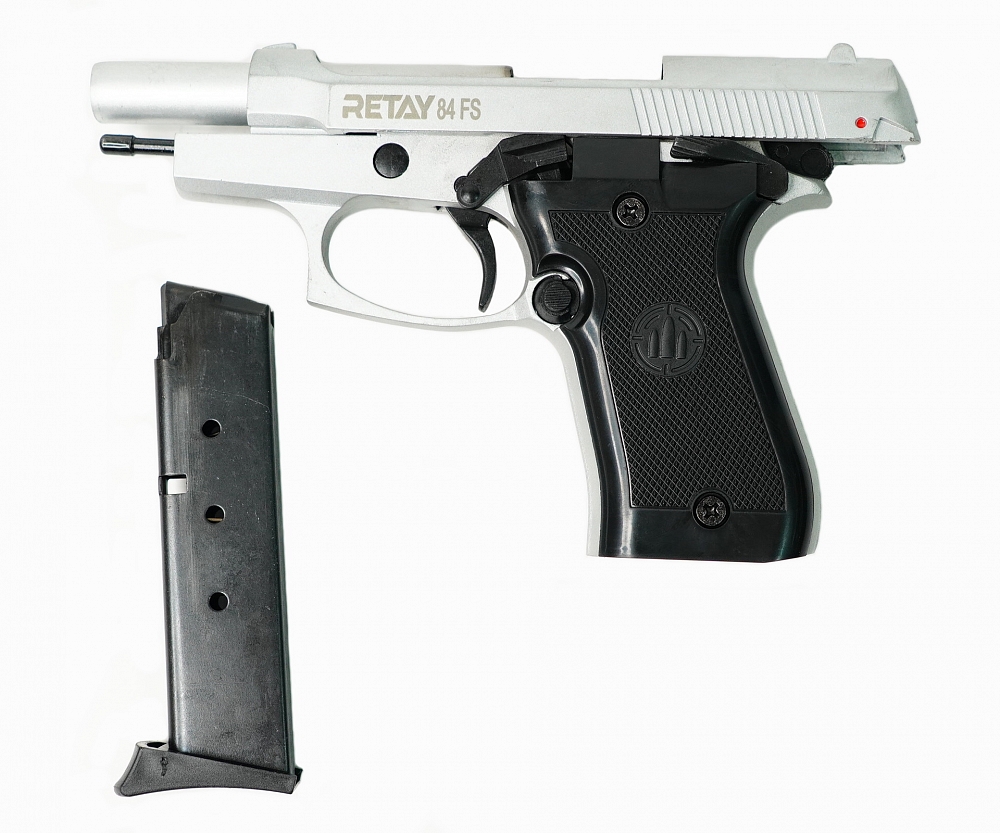 Пистолет охолощенный RETAY MOD84, (Beretta), Хром, калибр 9mm. P.A.K. Фото №4