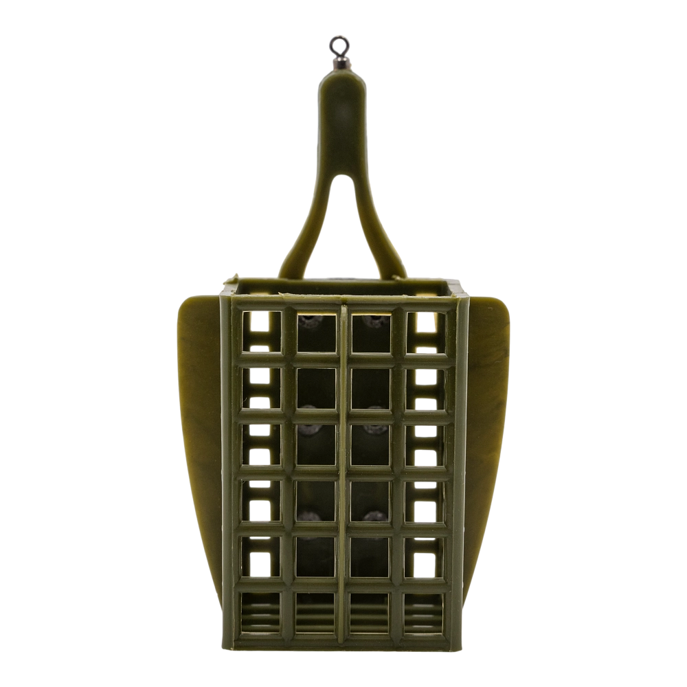 Кормушка фидерная Dunaev пласт. Vegas CUBE квадр сетч с дном, крыльями, вертл 60гр. Фото №3