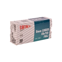 Патрон нарезной НПЗ калибр 9х19 Luger FMJ биметалл 7,4-7,6 гр. (в пачке 50 шт.) (в коробке 1350 шт.)