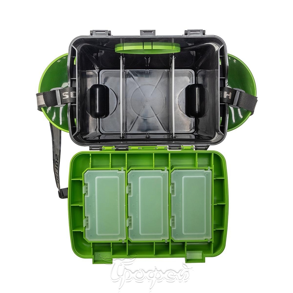 Ящик зимний "FishBox" (10л) зеленый Helios. Фото №1 Ящик зимний "FishBox" (10л) зеленый Helios. Фото №1
