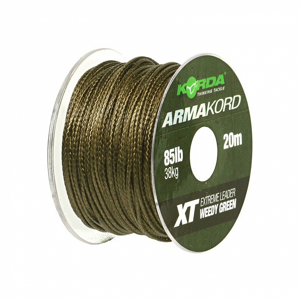 Плетеный лидер Korda Arma Kord XT Weedy Green 85lb ARMK85. Фото №1 Плетеный лидер Korda Arma Kord XT Weedy Green 85lb ARMK85. Фото №1