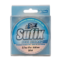 Леска Sufix Ice Braid Steel Gray 50м, 0,08мм