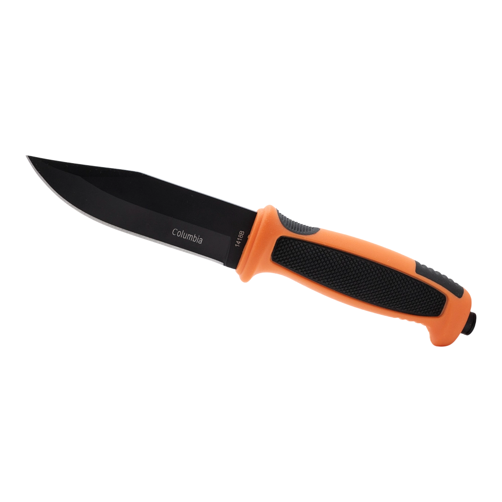 Нож туристический "Columbia" 1418В, клинок 420, рукоять пластик/резина, со стеклобоем (Ярхант). Фото №1