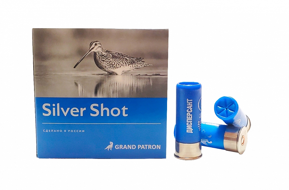 Патрон «Grand Patron» 12/70 Дисперсант №10 32гр. SILVER SHOT (в пачке 25 шт.) ( в коробке 250 шт.). Фото №2 Патрон «Grand Patron» 12/70 Дисперсант №10 32гр. SILVER SHOT (в пачке 25 шт.) ( в коробке 250 шт.). Фото №2