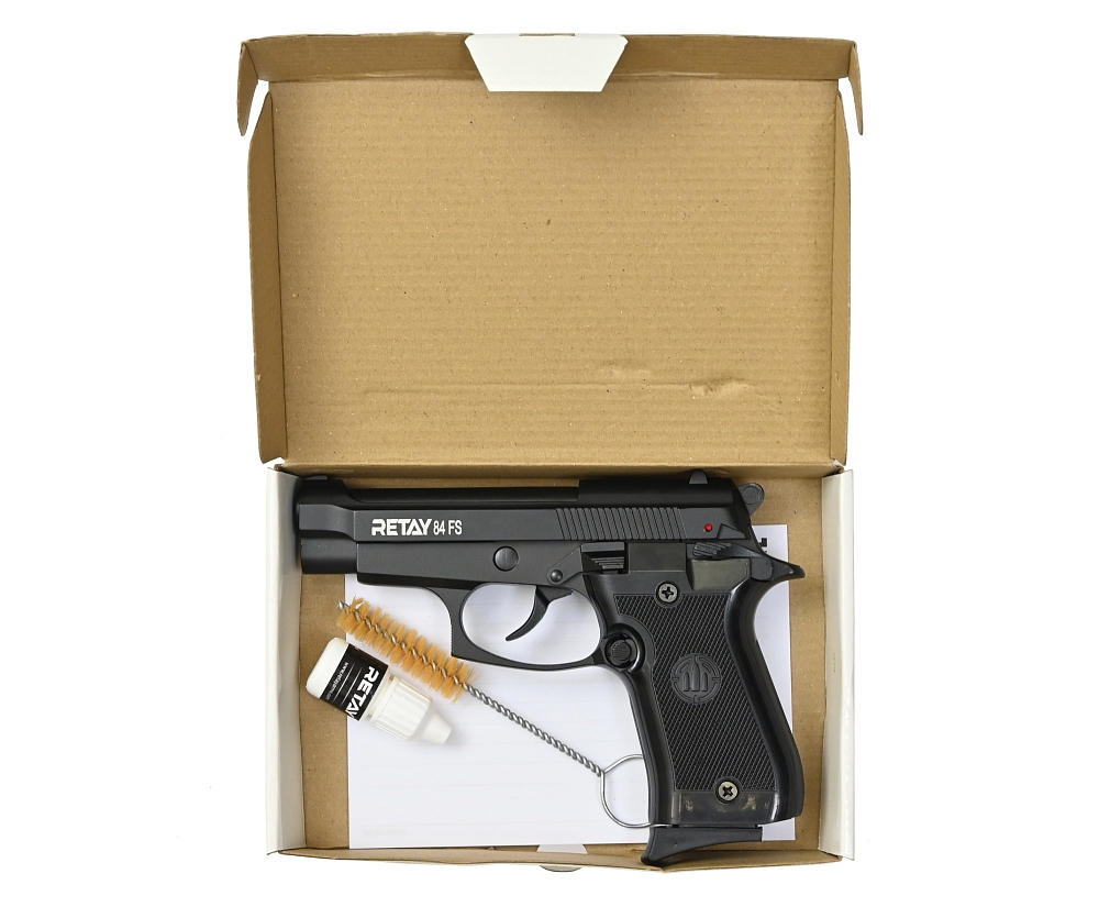 Пистолет охолощенный RETAY MOD84, (Beretta), Черный, калибр 9mm. P.A.K. Фото №6 Пистолет охолощенный RETAY MOD84, (Beretta), Черный, калибр 9mm. P.A.K. Фото №6
