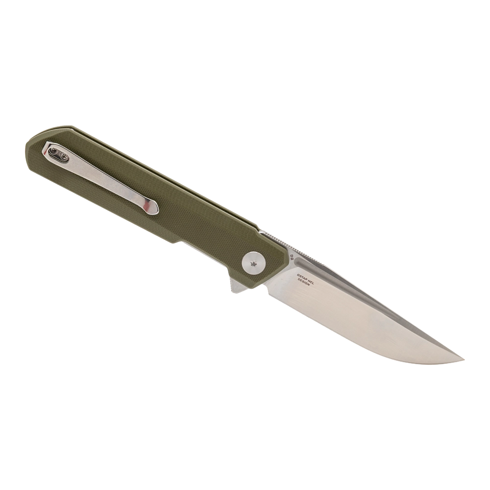 Нож складной Bestechman Dundee, клинок D2, рукоять зеленый G10. Фото №2