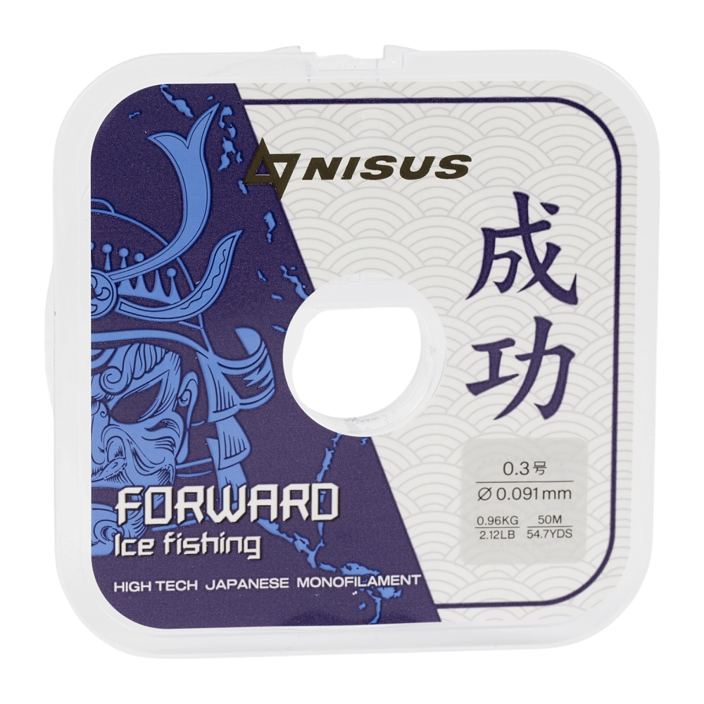 Леска Nisus FORWARD ICE FISHING 0,091mm/50m Nylon Transparent (N-FIF-0.091-50). Фото №2