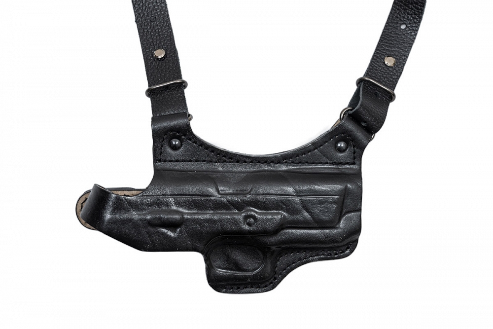 Кобура наплечная горизонтального ношения "Т ПСМ (Иж-78-9Т)" (кожа, черный) (Хольстер). Фото №2