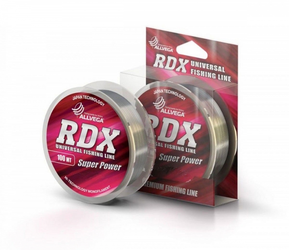 Леска ALLVEGA "RDX" 0.16мм (100м) 3.28кг (прозрачная). Фото №1