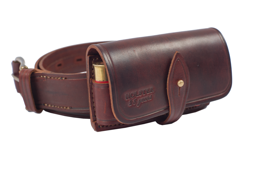 Подсумок поясной Хольстер 25 лет 6 патронов 12 калибр / кожа (Коричневый). Фото №2 Подсумок поясной Хольстер 25 лет 6 патронов 12 калибр / кожа (Коричневый). Фото №2
