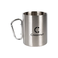 Кружка изотермическая с ручкой-карабином "СЛЕДОПЫТ", 450 мл/60/