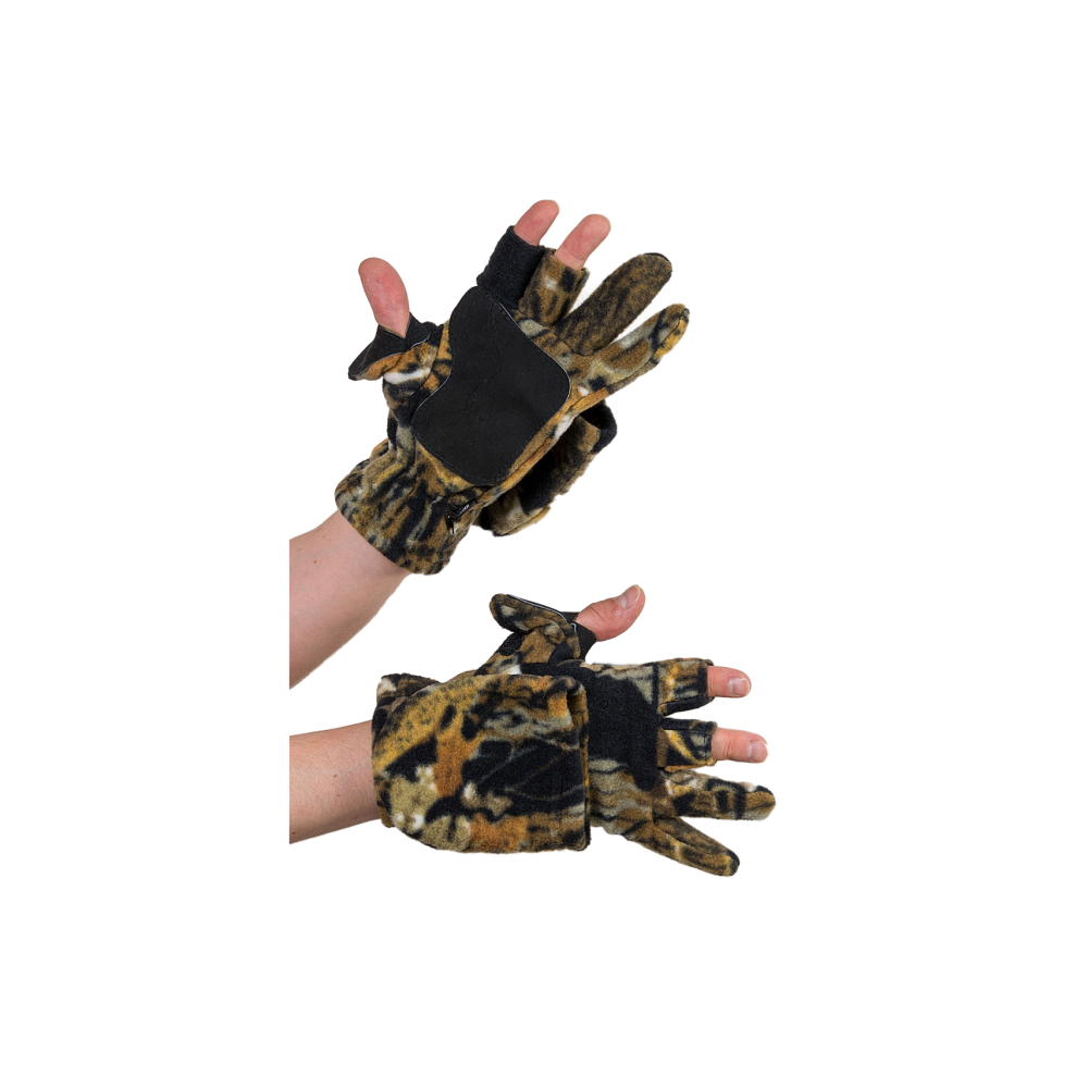 Перчатки "Охотника-Рыбака" (флис, темный лес) (30) (Хольстер). Фото №1