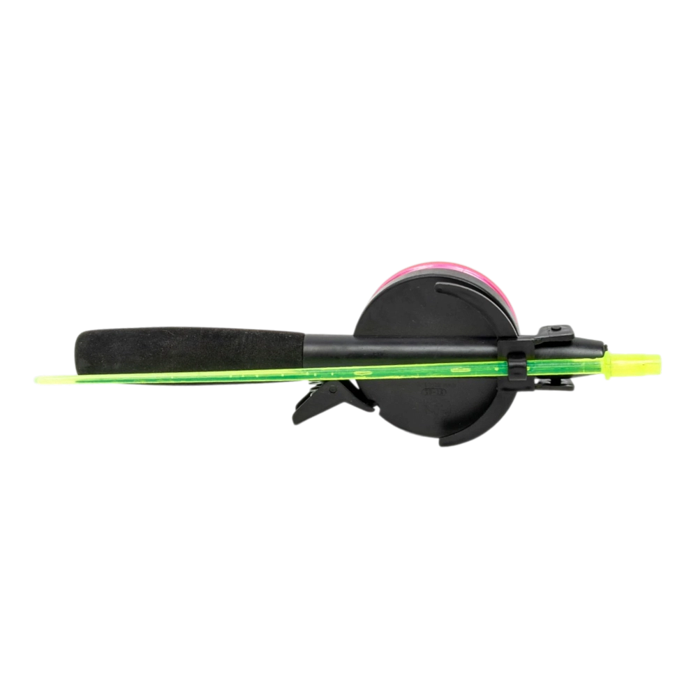 Удочка зимняя "Техно" диаметр 65, с неопреновой ручкой (хлыст поликарбонат) красная. Фото №5