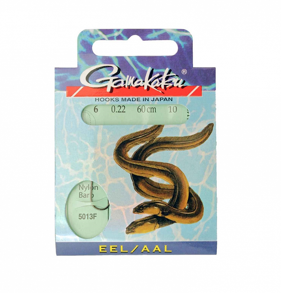 Крючок GAMAKATSU BKS-5013F Eel 60см №2 d поводка 030 (10шт.) (140117-00200). Фото №1