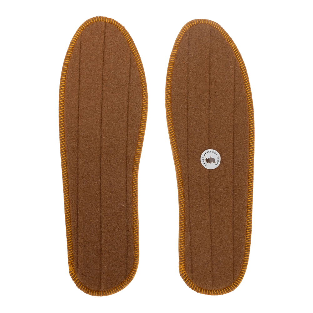 Стельки EuroWool 100% верблюжий войлок (рыжий) р. 44. Фото №1